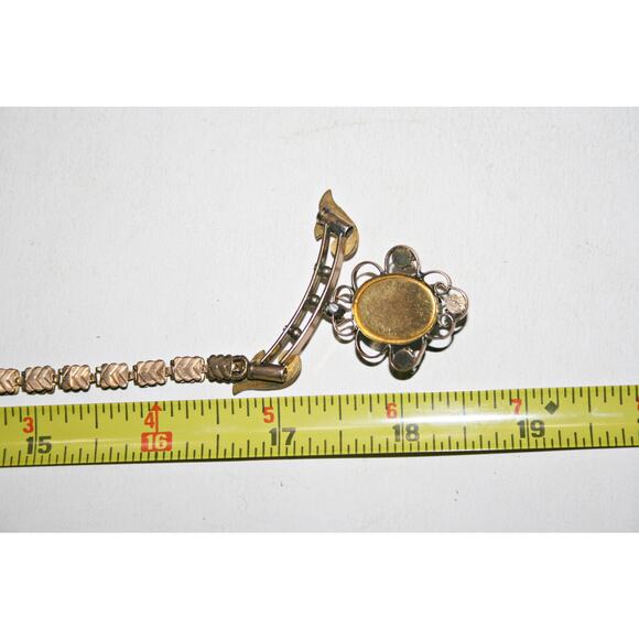 Gorgeous Victorian Gold Filled Cameo Book Chain Necklace main image 8